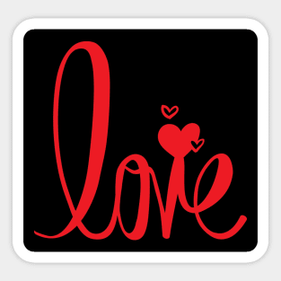 Love Typography Sticker